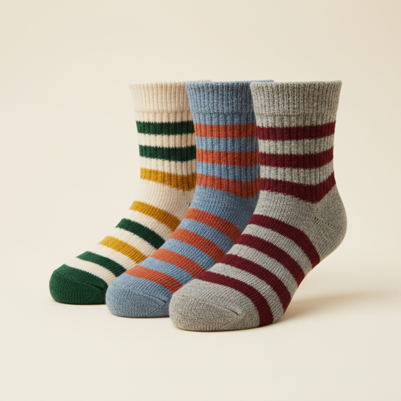 Chaussettes rayures rétro